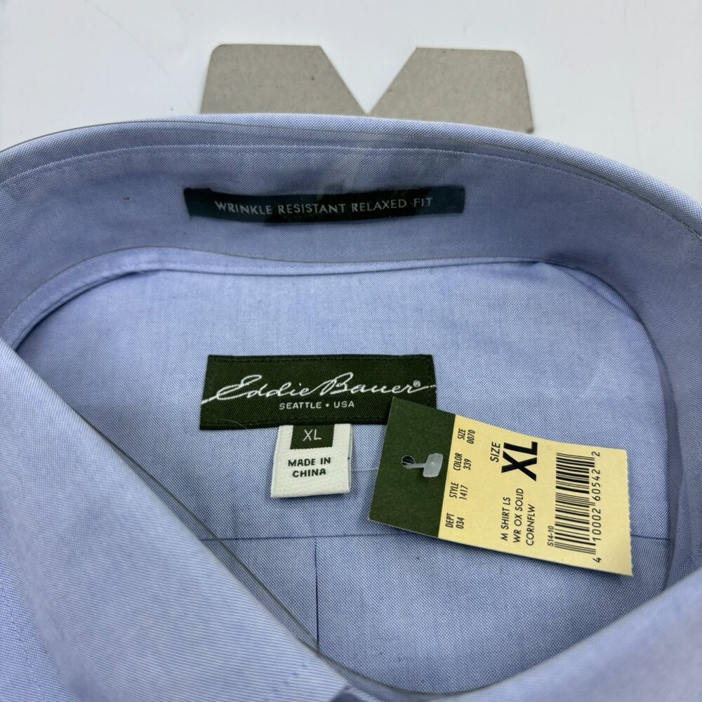 Eddi Bauer Blue XL Dress Shirt - Picture 4 of 5